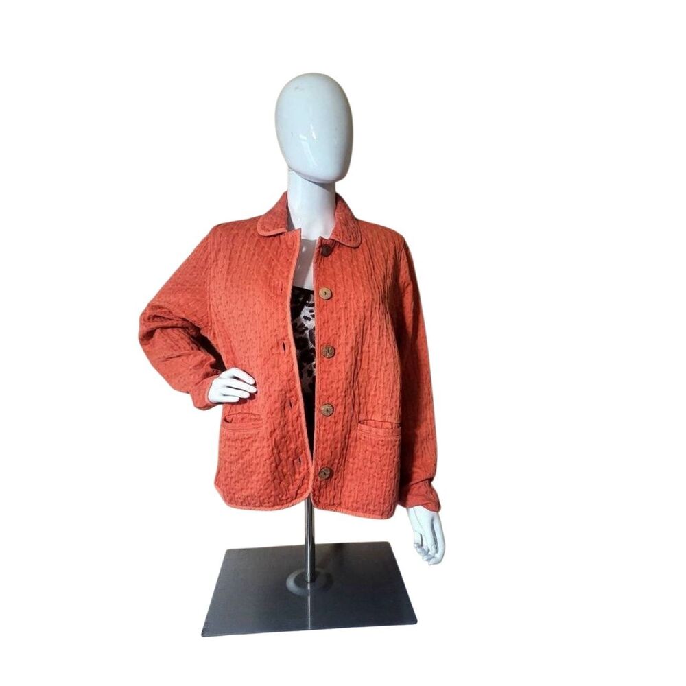 The territory ahead women's lobster texture with coconut button blazer